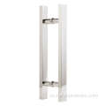 Manija de puerta de vidrio en forma de H de acero inoxidable